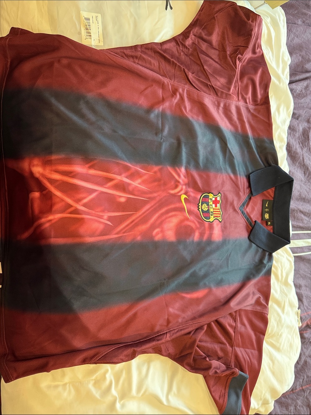 Nike FC Barcelona Red and Navy Polo Shirt - XL - Picture 5 of 5